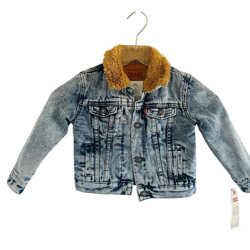 Levi’s Sherpa Trucker Denim Toddler Jean Jacket - Picture 3 of 8